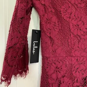 Lulus Wine Red Pencil Skirt Dress